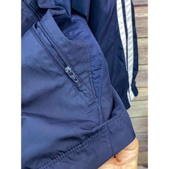 Vintage Nike Mens Blue & White Full Zip Jacket Size Medium 90s Y2K Soccer Warmer - Picture 6 of 13